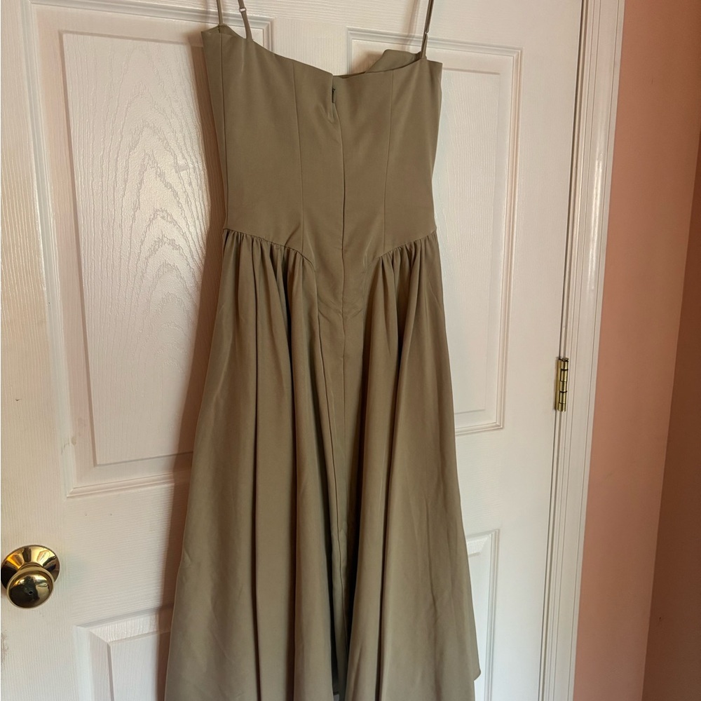 House of CB Beige Strapless Maxi Dress - Picture 3 of 5